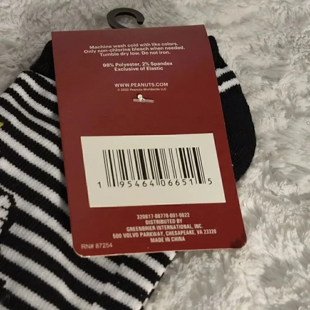 Peanuts Snoopy & Woodstock Women's No Shows Socks